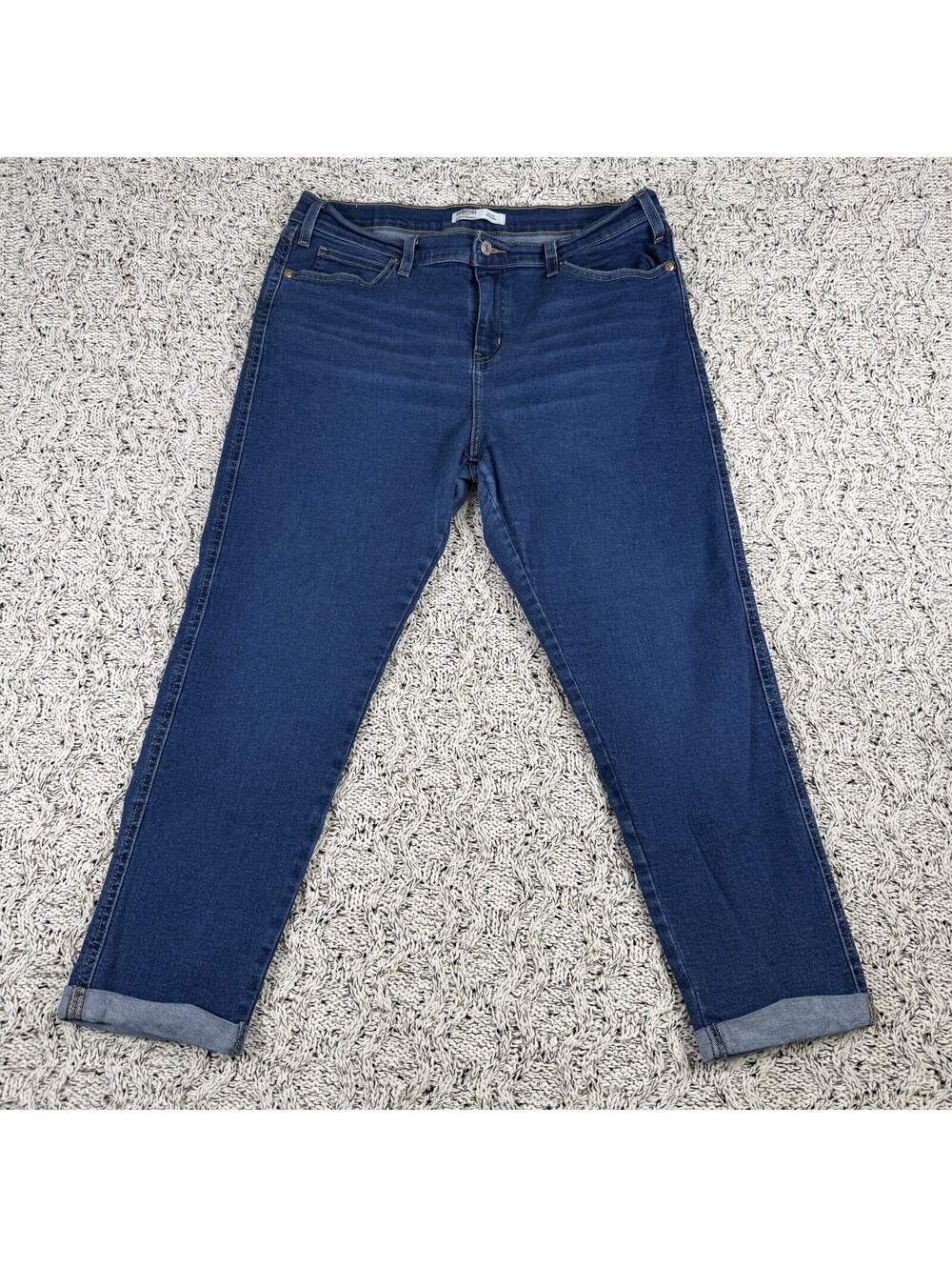 Signature by Levi Strauss Heritage Mid Rise Boyfriend Cuffed Women's size 14Jean